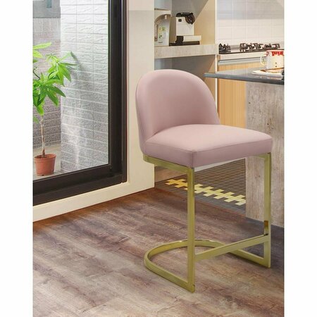 FIXTURESFIRST Modern Contemporary Airlie Counter Stool Chair, Blush FI2542124